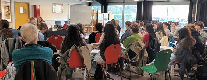 Nombreuses prises de parole des élèves de 1ère lors de cette belle rencontre. 